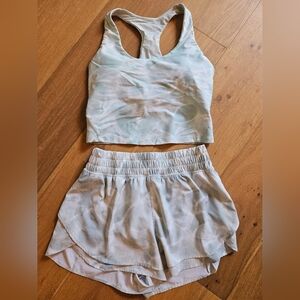 Calia Energize Crop Tank and Short Set, Size  Medium top and Small shorts